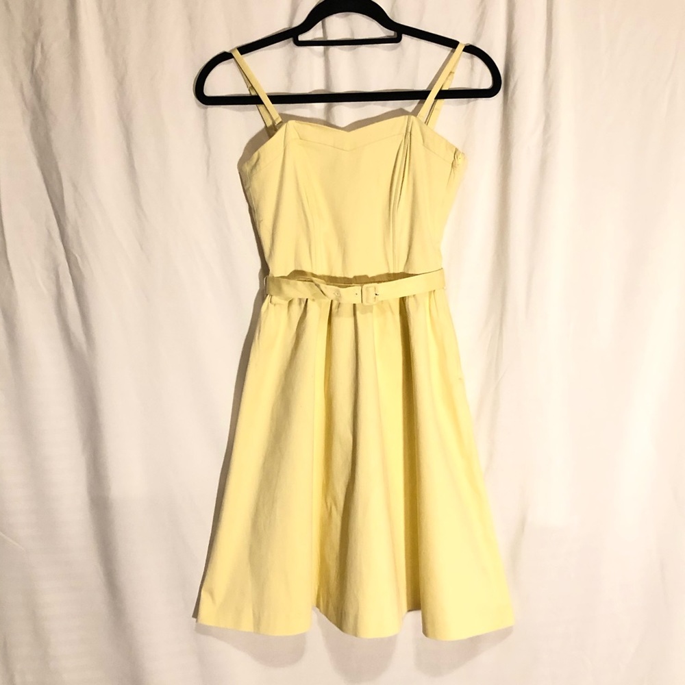 Yellow H&M strapless summer dress